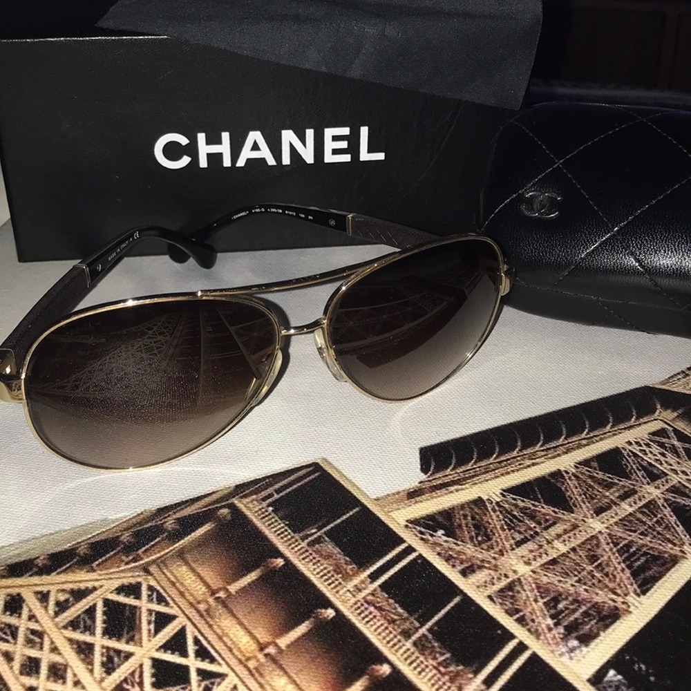 CHANEL 💎 4195Q Pilot Sunglasses